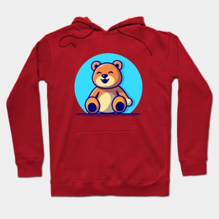 Cute Teddy Bear Cartoon Vector Icon Illustration Hoodie